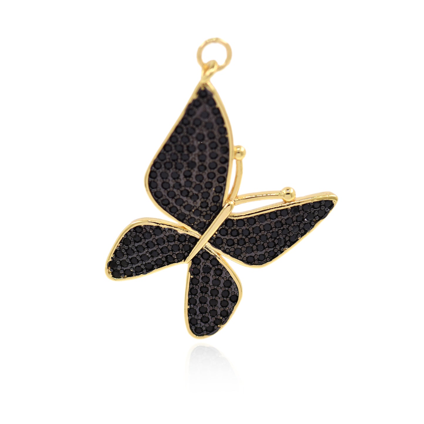 18K Gold Filled Exquisite Butterfly Pendant 35x27mm