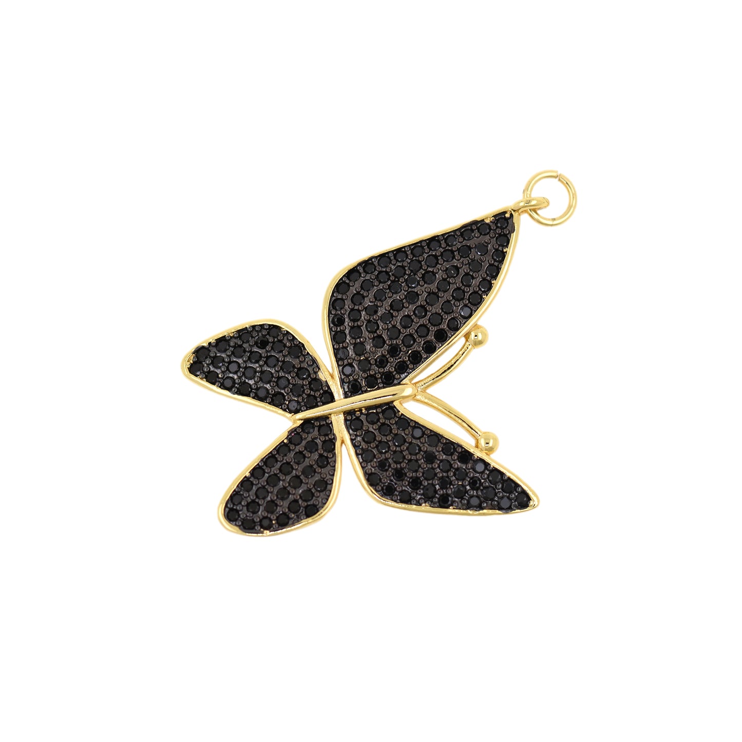 18K Gold Filled Exquisite Butterfly Pendant 35x27mm