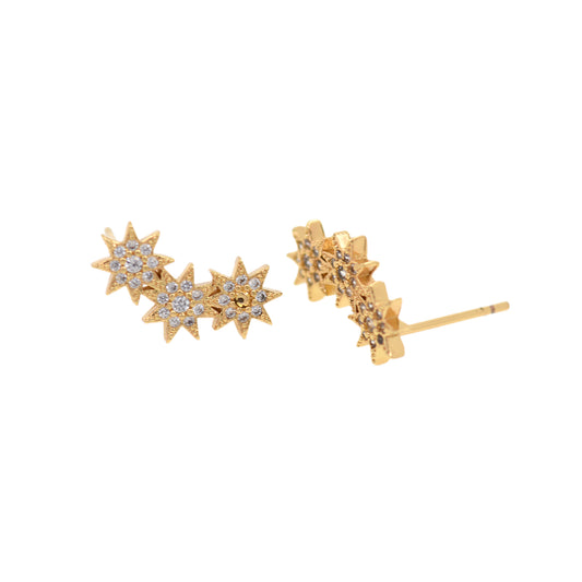 Exquisite Star Earrings, Simple Earrings Shining Star Earrings 16x8.5mm