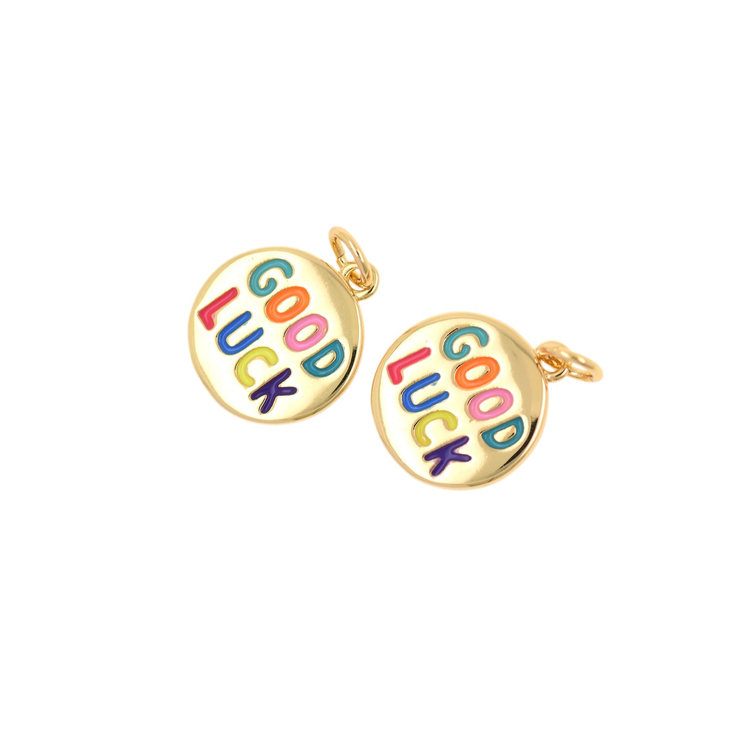 Colorful Enamel Good Luck Pendant 13.5mm