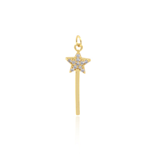 18k Gold Filled Star Pendant 26x8.5mm