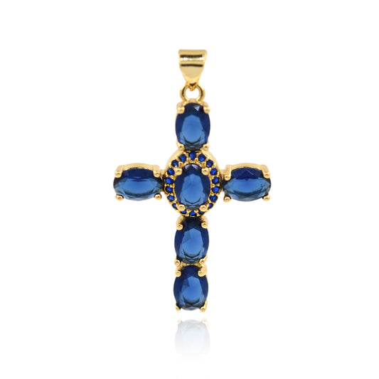 Cross Pendant，Cross Charm, Religious Jewelry  34x22mm