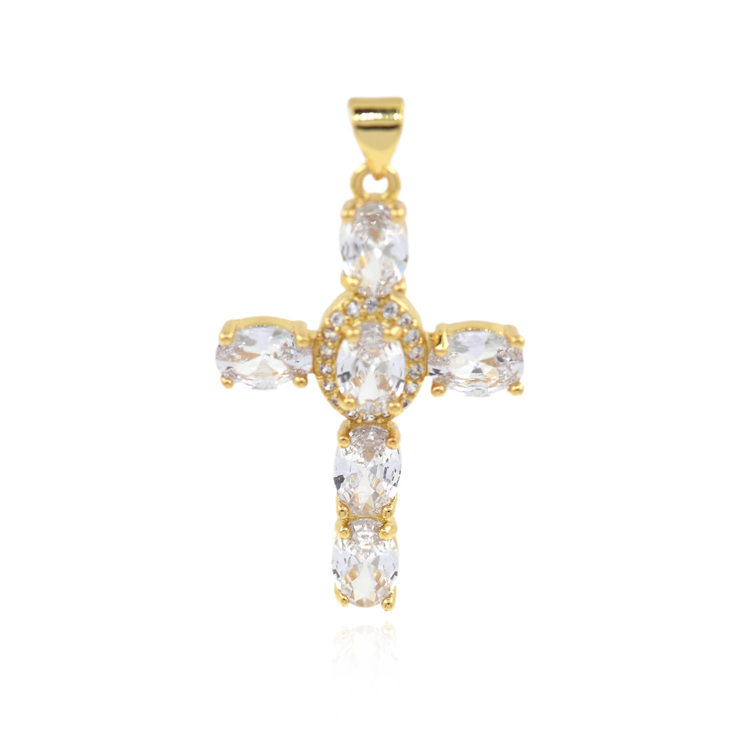 Cross Pendant，Cross Charm, Religious Jewelry  34x22mm