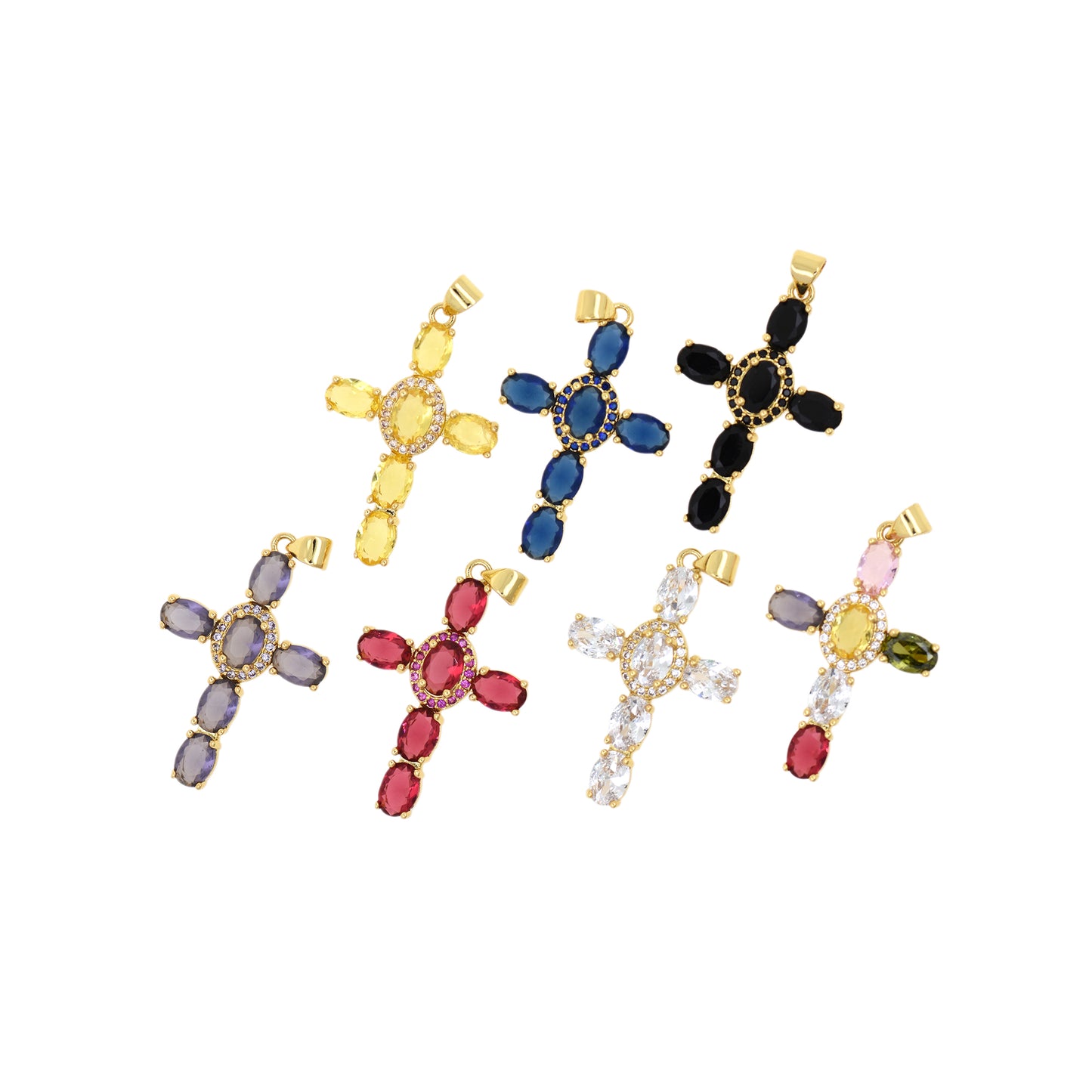 Cross Pendant，Cross Charm, Religious Jewelry  34x22mm