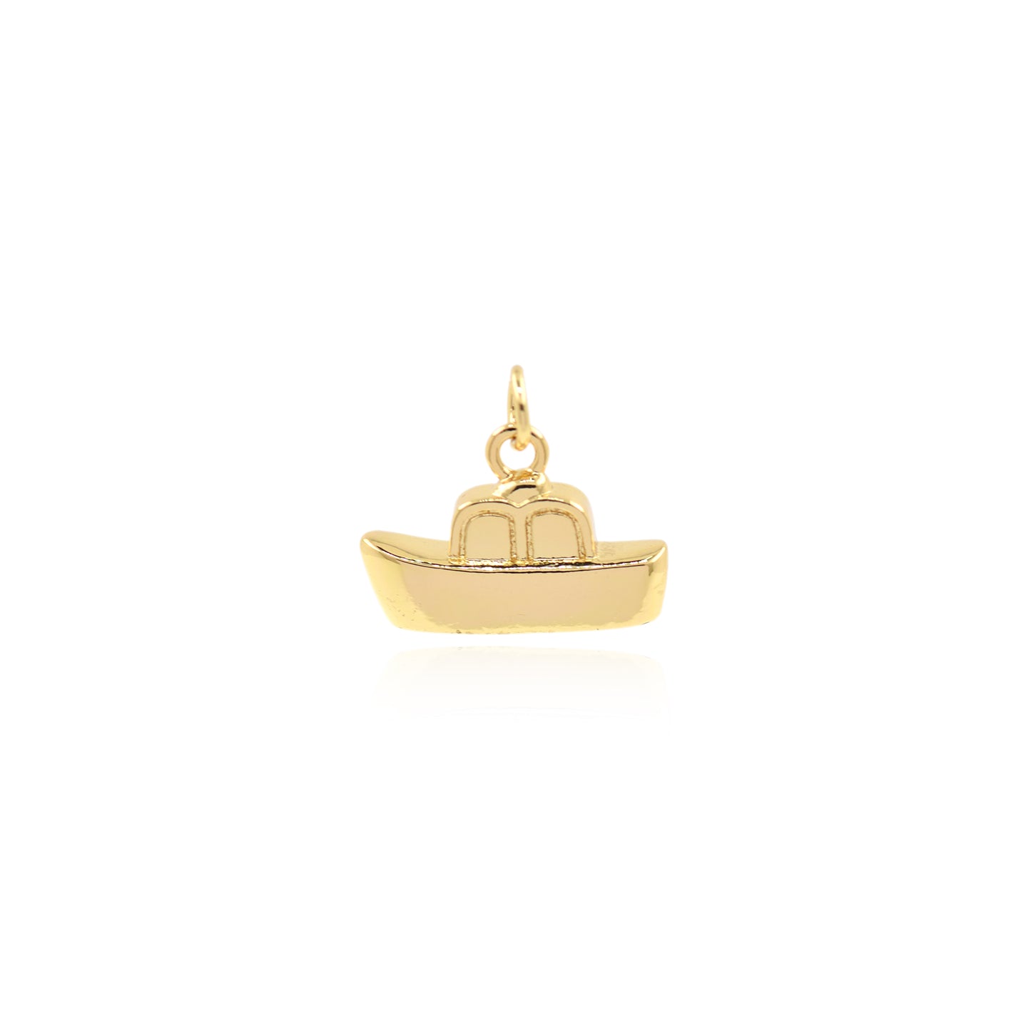 18K Filling Gold Boat Pendant  18x12.5mm