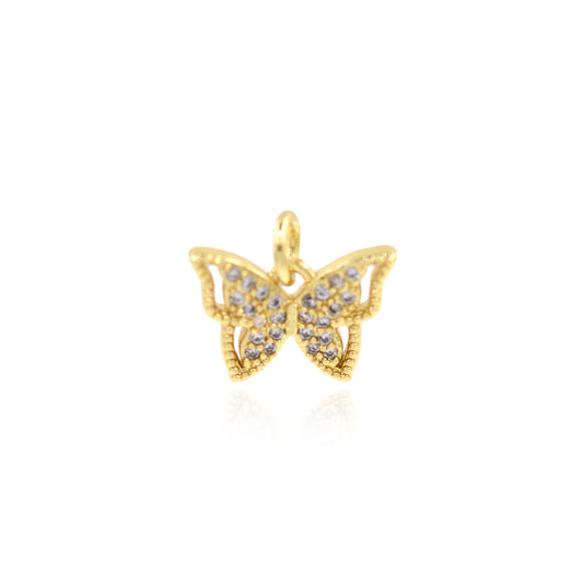 Gold Butterfly Necklace, 18k Gold Plated Butterfly Necklace  13x9.5mm