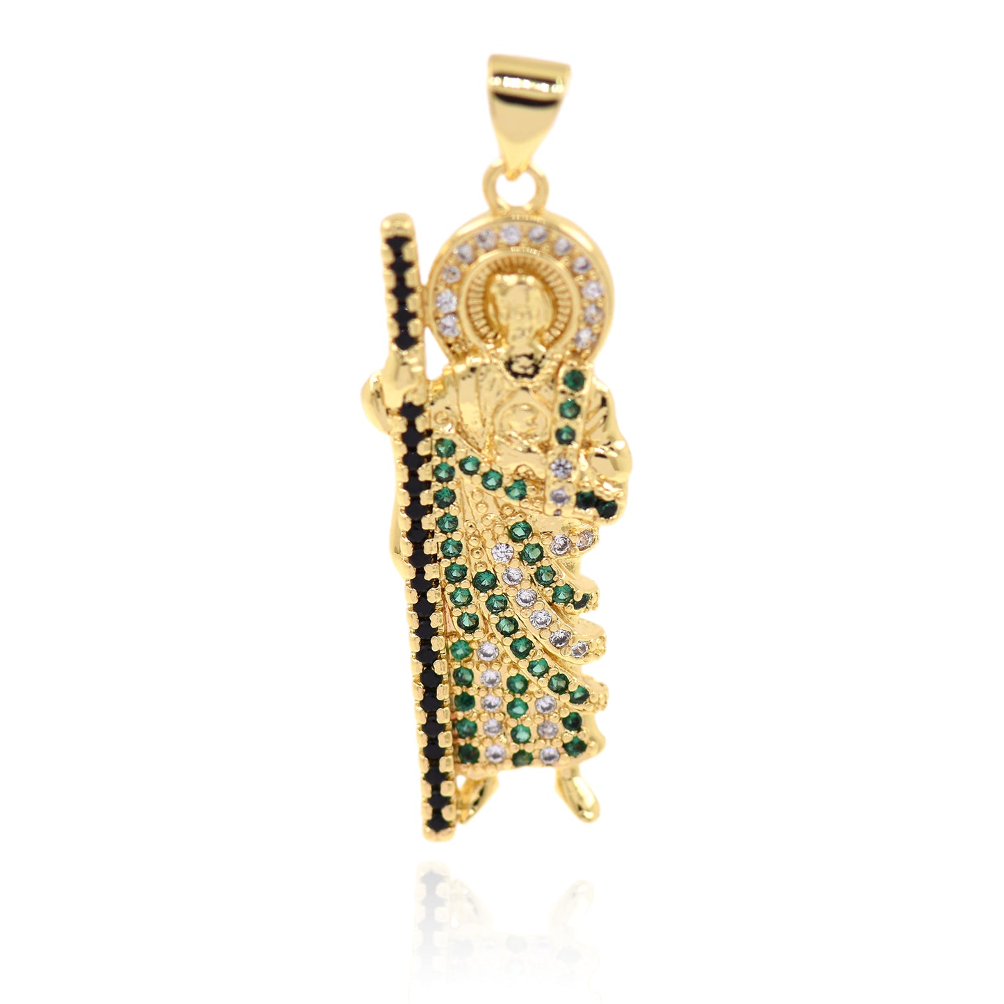 Buddhist monk Pendant,Filling Gold Pendant, Necklace Pendant 34x13mm