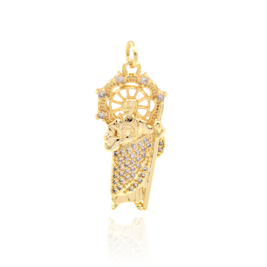 Buddhist monk Pendant 29x13mm