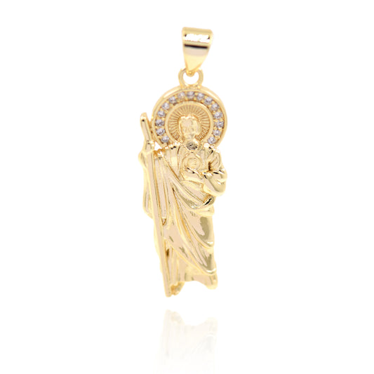 Buddhist monk Pendant,Filling Gold Pendant, Necklace Pendant 29x11mm
