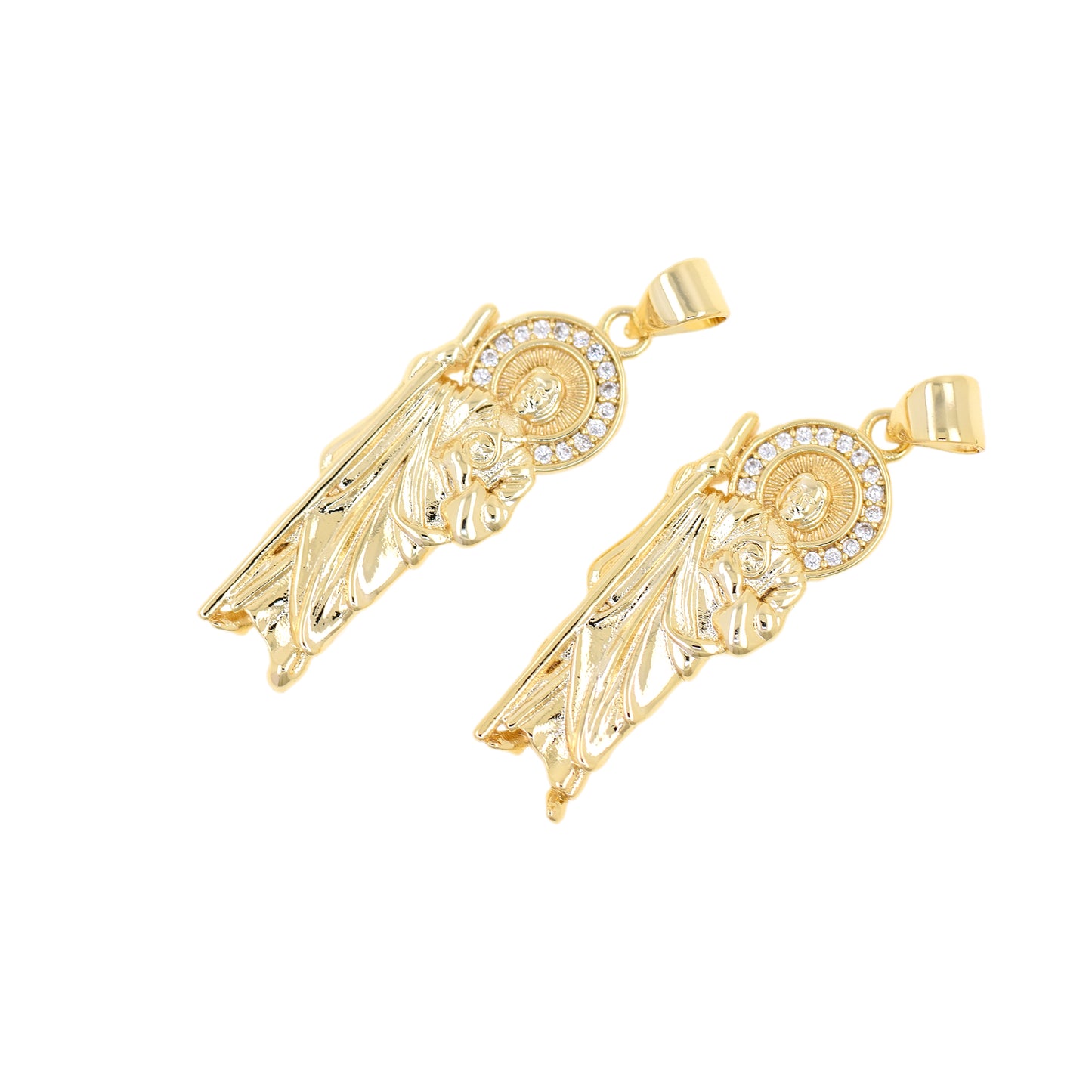 Buddhist monk Pendant,Filling Gold Pendant, Necklace Pendant 29x11mm