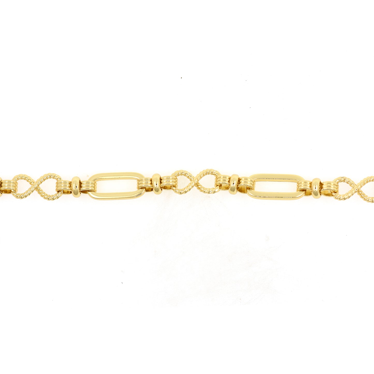 18k Gold Filled Figure 8 Flat Curb Chain,Bulk Chain 7mm