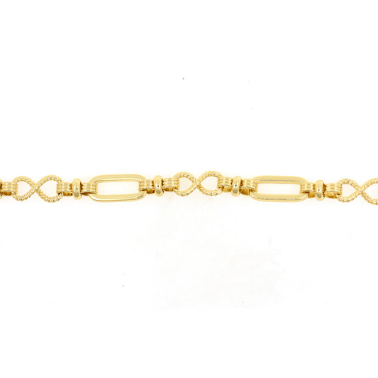 18k Gold Filled Figure 8 Flat Curb Chain,Bulk Chain 7mm