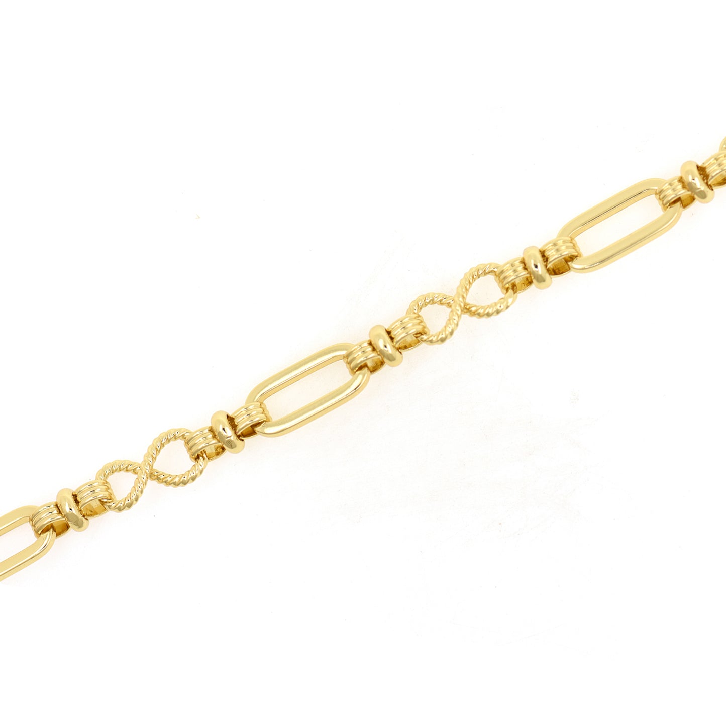 18k Gold Filled Figure 8 Flat Curb Chain,Bulk Chain 7mm