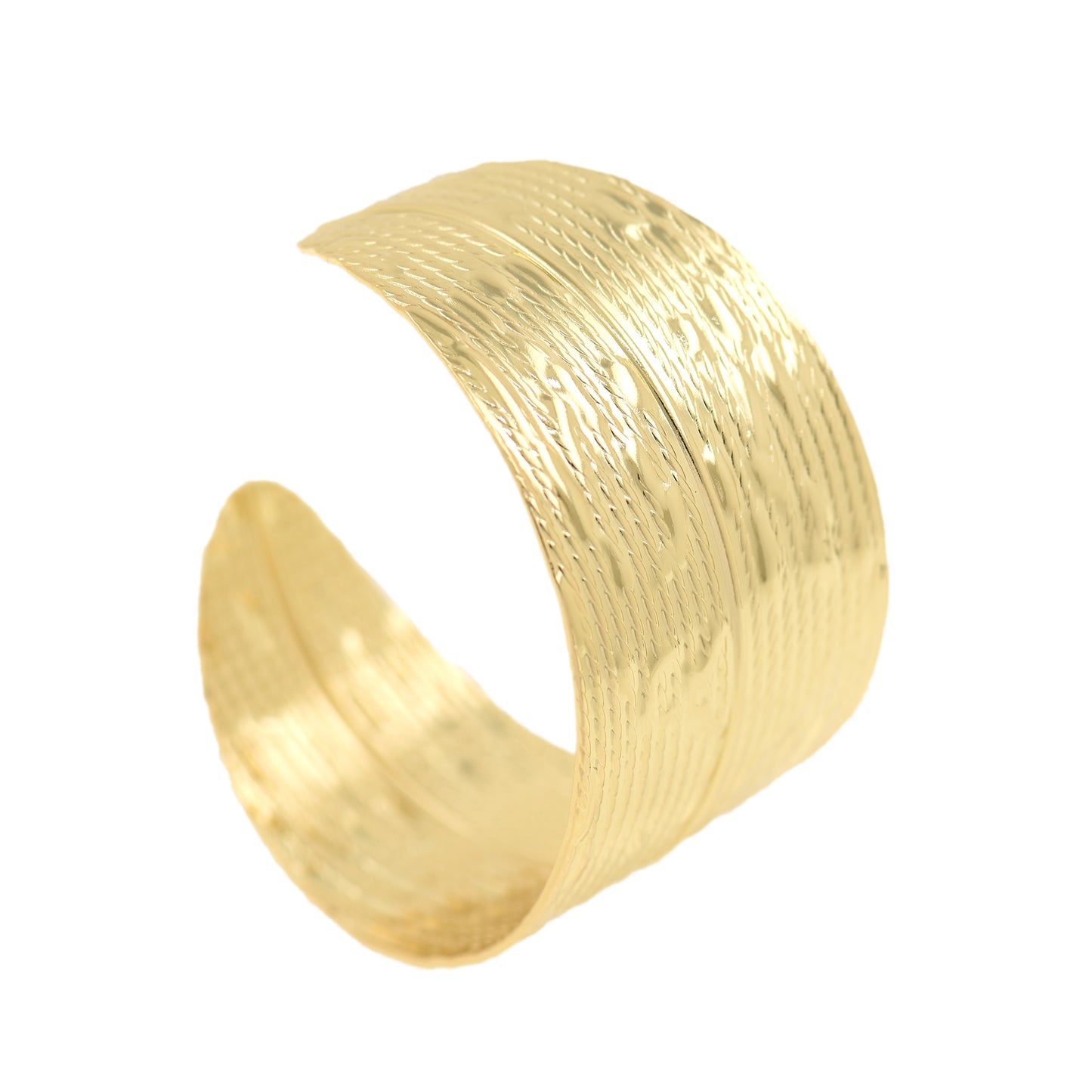 18K Gold FilledStatement Bangle,Stacking Bangle 59x34mm