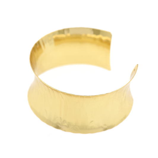 18K Gold Filled Wide Cuff Bangle,Wrist Bangle 65x28mm