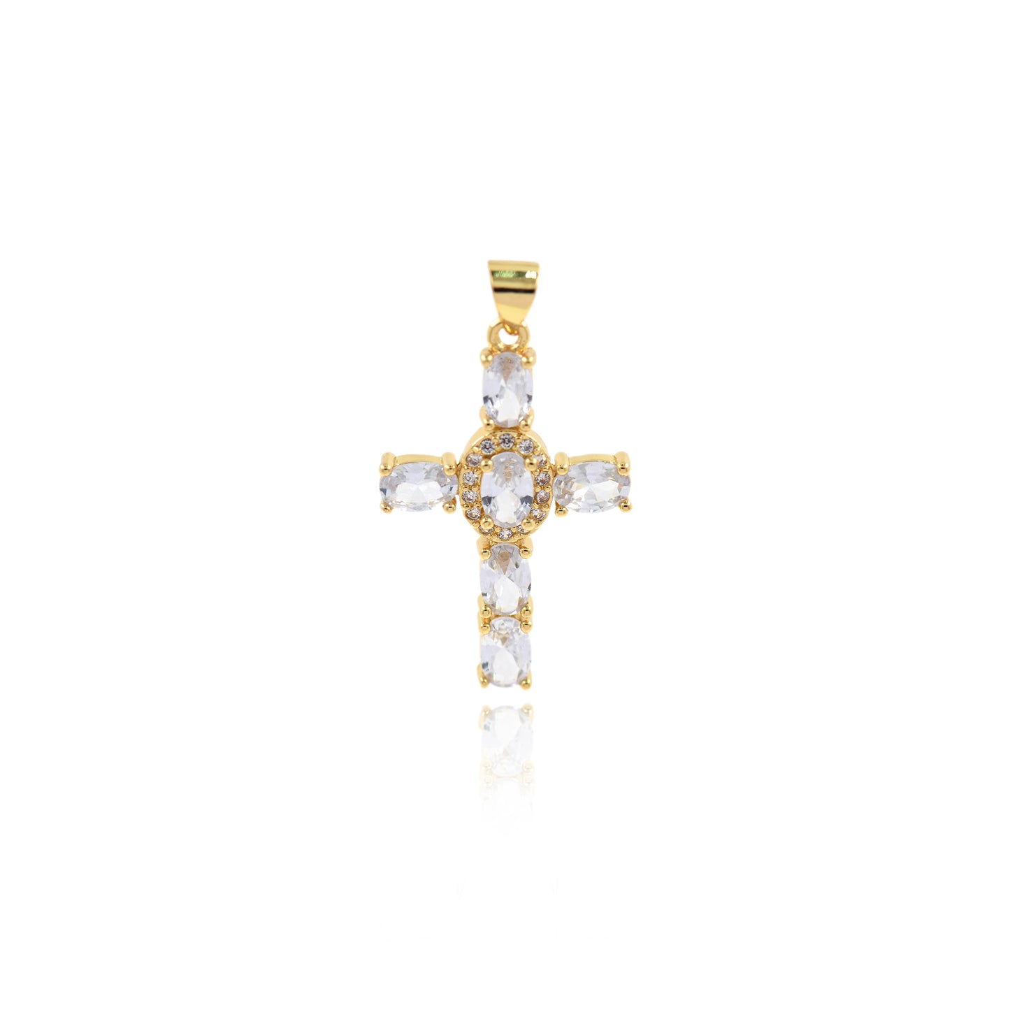 Christian Charms,Religious Pendant,Micropavé CZ Christian Charm 30x19mm