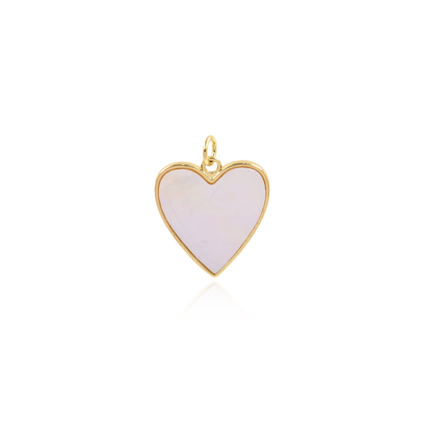 shell heart pendant 21x18mm