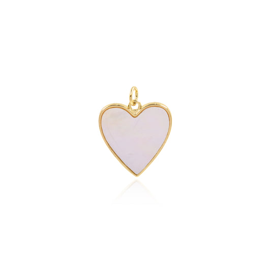 shell heart pendant 21x18mm