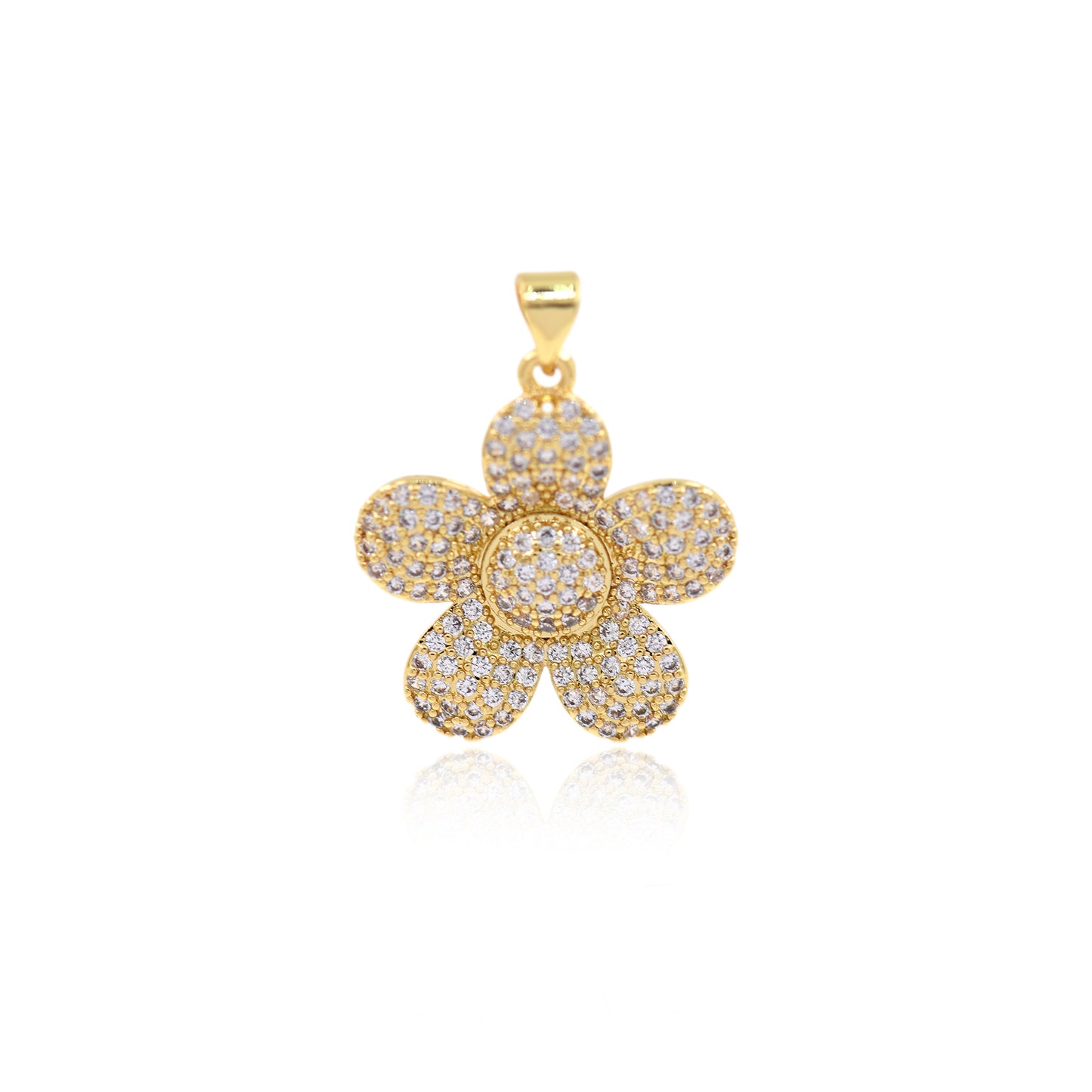 18K Gold Filled Flower Pendant 24x23mm