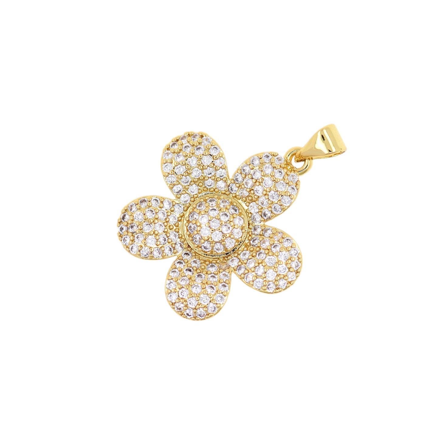 18K Gold Filled Flower Pendant 24x23mm