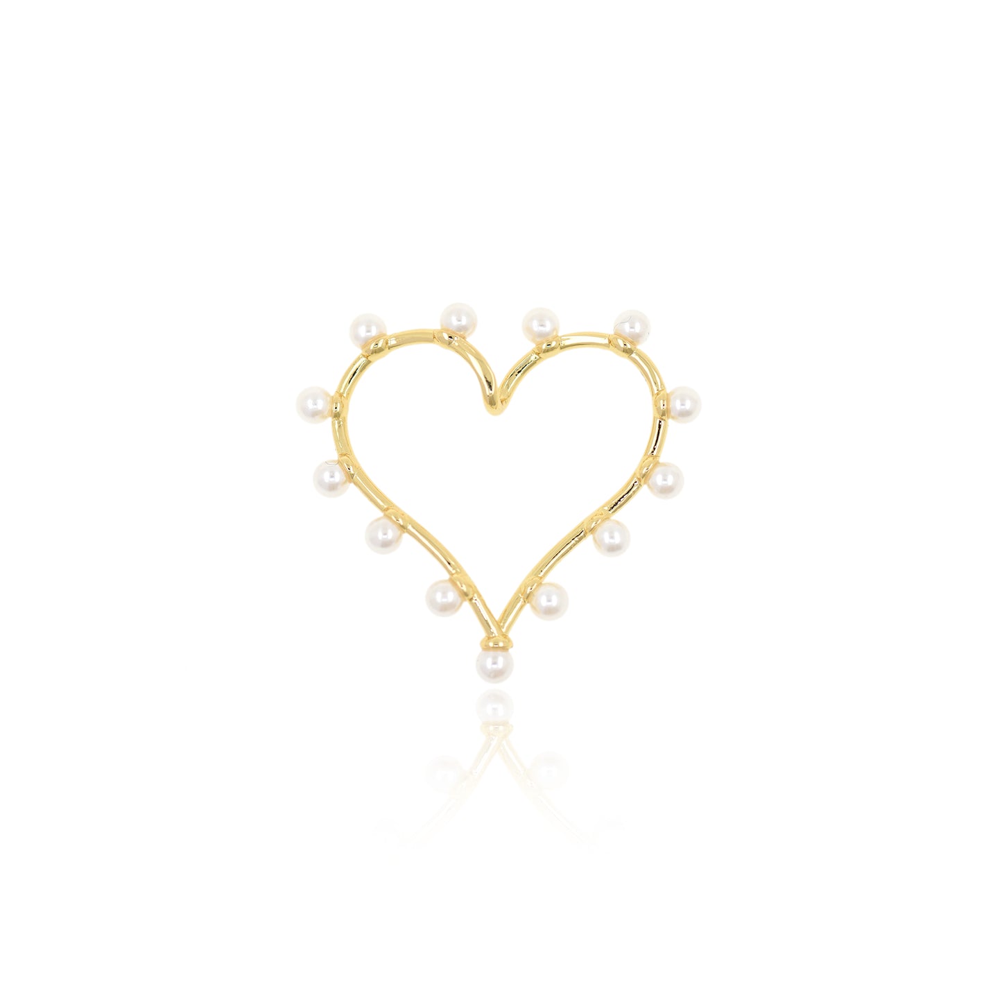 Pearl Heart Pendant 35x35mm