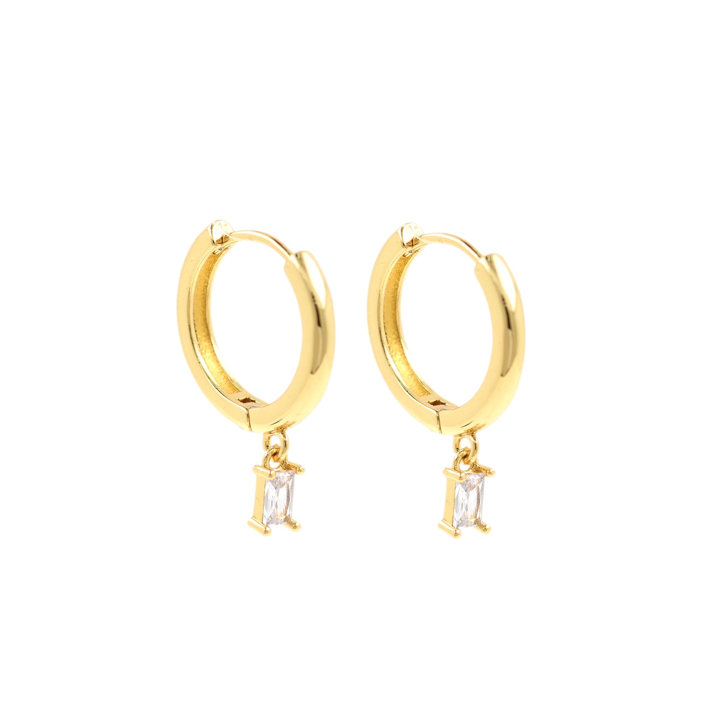 Filled Gold Fine and Small Hoop Earrings Stud Earrings 19x28mm