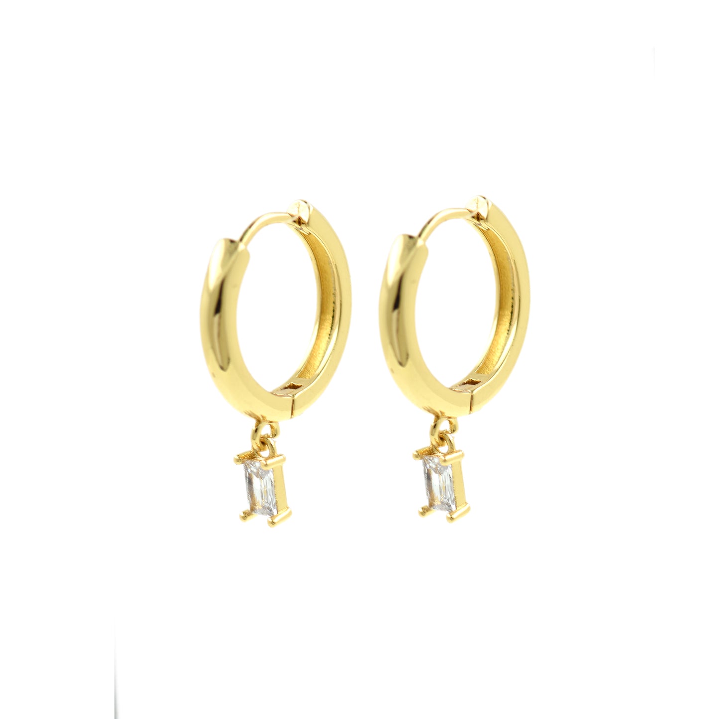 Filled Gold Fine and Small Hoop Earrings Stud Earrings 19x28mm