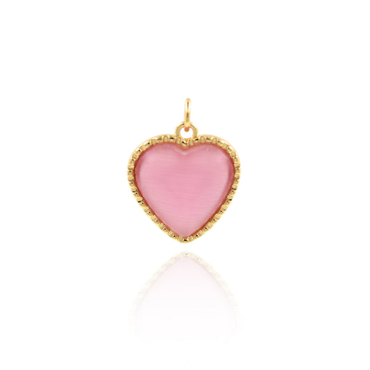 Mini Enamel Heart Tag Pendant 16x18mm