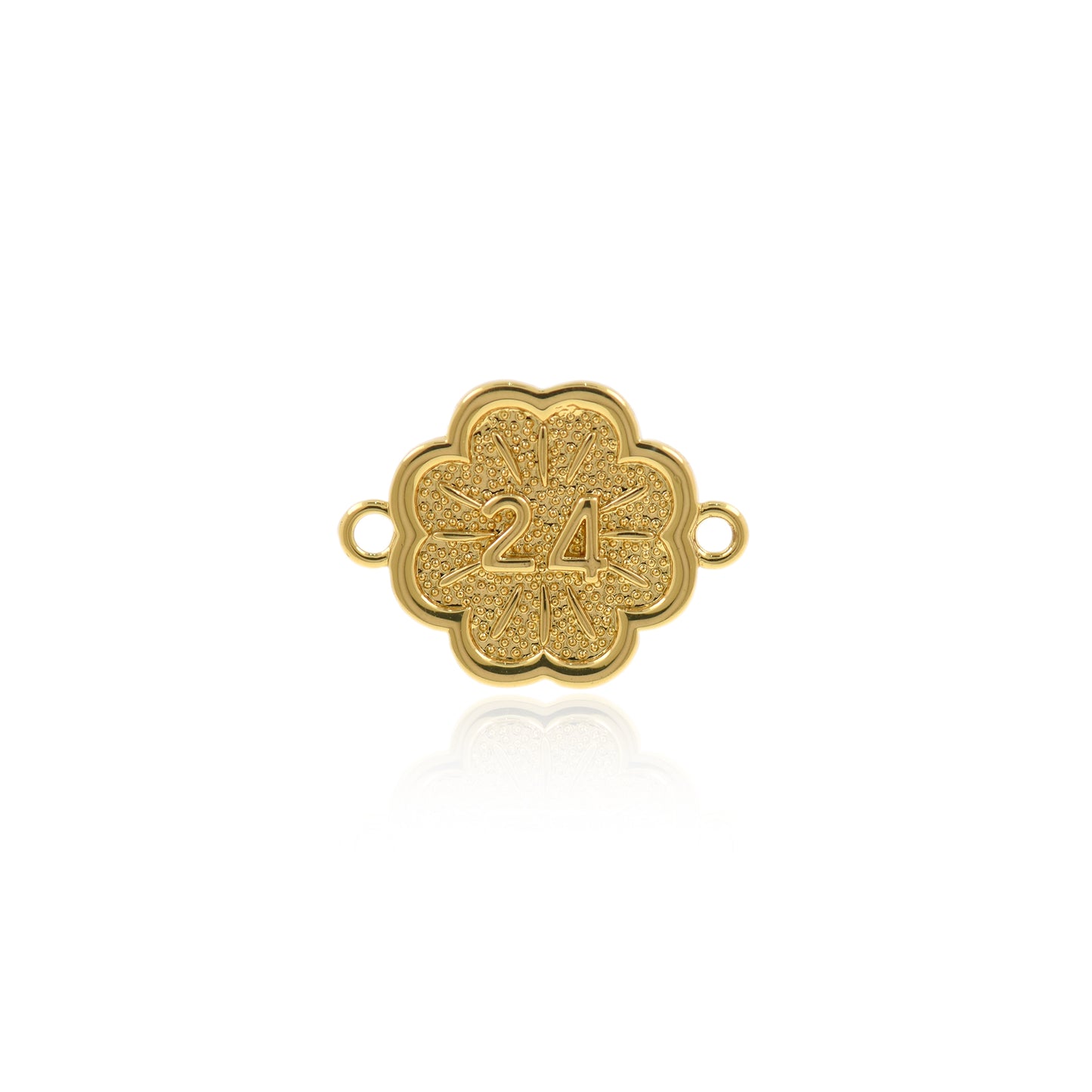 18K Gold Filled Number Connector,Flower Connector 18.5x14mm