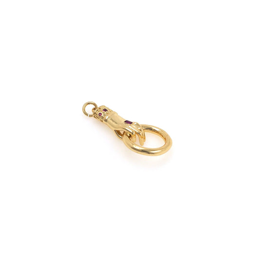 18K Gold Filled Brass Hand Pendant 30x15mm